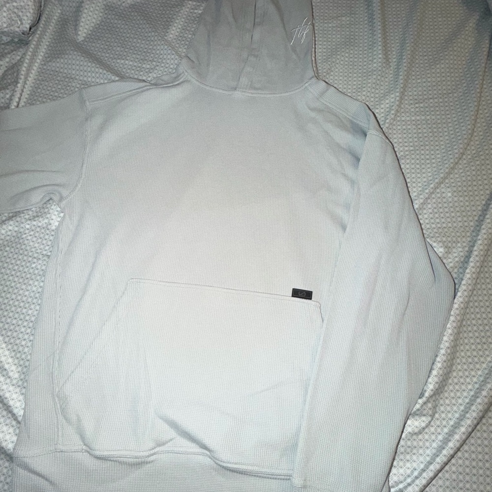 NWOT TLF Waffle Hoodie - Light Gray - Men’s M, oversized